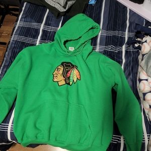 Green Chicago Blackhawks hooded sweatshirt